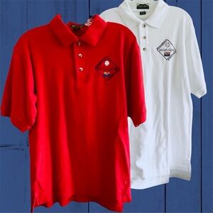 Lot/2 Quality Polo Shirts Cactus Cities Softball ⚾️ League Phoenix, AZ Men’s L